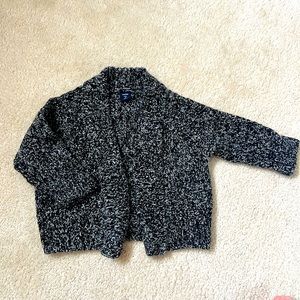 Black and white knit sweater